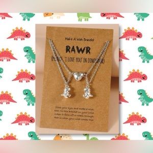 $3 DINO MAKE A WISH NECKLACE CARD. NEW. $3 WHEN BUNDLED WITH 3 OR MORE ITEMS